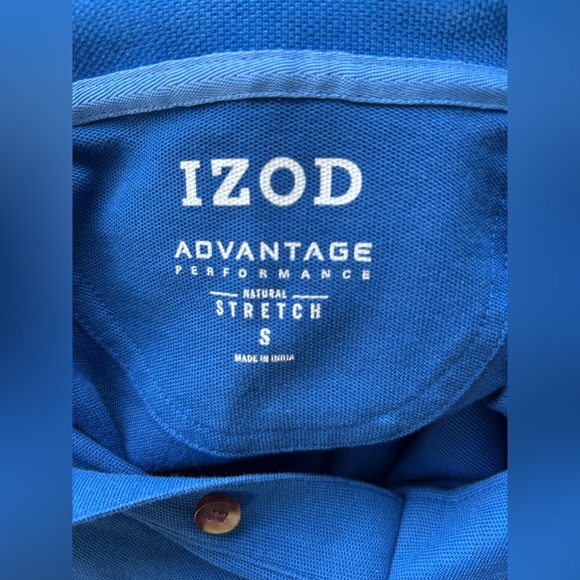 Izod Men’s Advantage Performance Classic Polo Shirt in Cerulean Blue Sz S - Picture 5 of 5